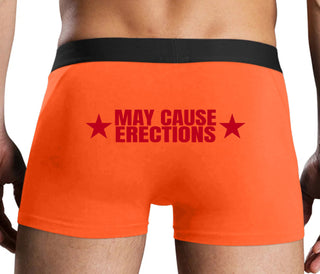 May Cause Erections - Orange Boxer Brief