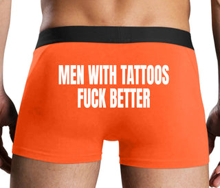 Men With Tattoos Fuck Better - Orange Boxer Brief