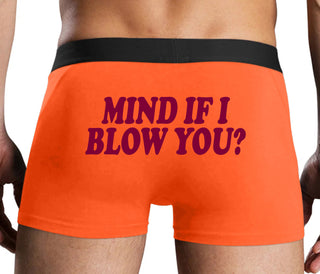 Mind If I Blow You - Orange Boxer Brief