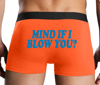 Mind If I Blow You - Orange Boxer Brief