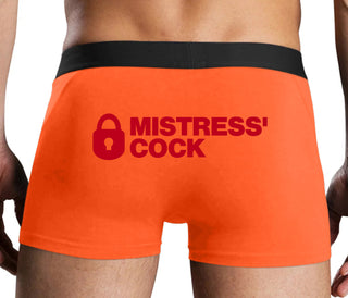 Mistress Owned Cock - Orange Boxer Brief