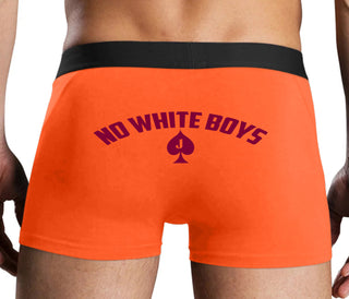 No White Boys - Jack Of Spades - Orange Boxer Brief