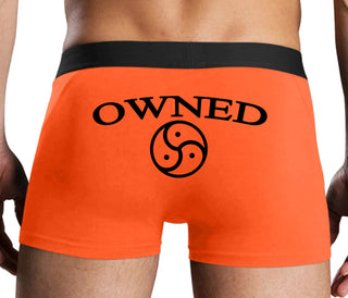 Owned With BDSM Symbol - Orange Boxer Brief