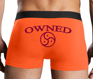 Owned With BDSM Symbol - Orange Boxer Brief