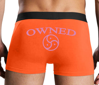 Owned With BDSM Symbol - Orange Boxer Brief