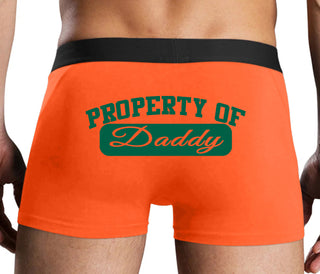 Property Of Daddy - Athletic Look - Orange Boxer Brief