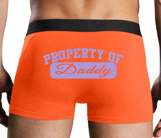 Property Of Daddy - Athletic Look - Orange Boxer Brief