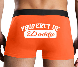 Property Of Daddy - Athletic Look - Orange Boxer Brief