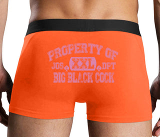 Property Of Big Black Cock - Jack Of Spades - Orange Boxer Brief