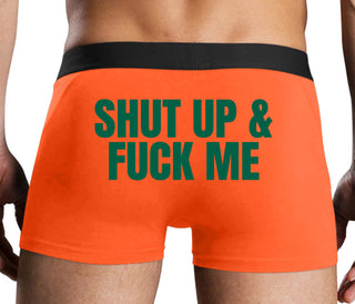 Shut Up and Fuck Me - Orange Boxer Brief