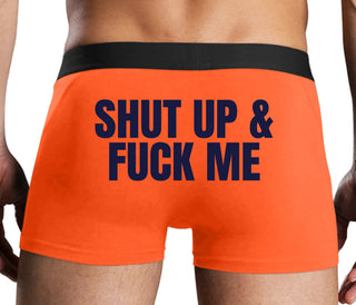 Shut Up and Fuck Me - Orange Boxer Brief