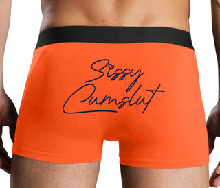 Sissy Cumslut - Orange Boxer Brief