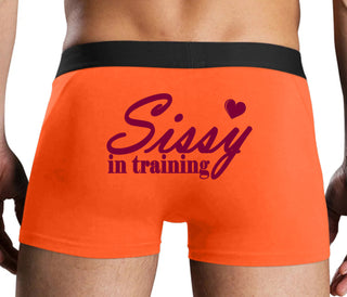 Sissy In Training - Orange Boxer Brief
