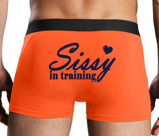 Sissy In Training - Orange Boxer Brief
