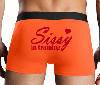Sissy In Training - Orange Boxer Brief