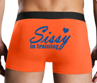 Sissy In Training - Orange Boxer Brief
