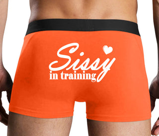 Sissy In Training - Orange Boxer Brief