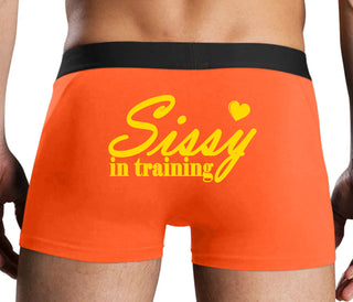 Sissy In Training - Orange Boxer Brief