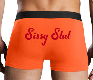 Sissy Slut - Orange Boxer Brief