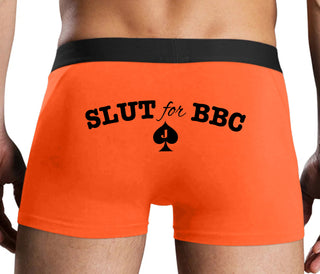 Slut For Big Black Cock - Jack Of Spades - Orange Boxer Brief