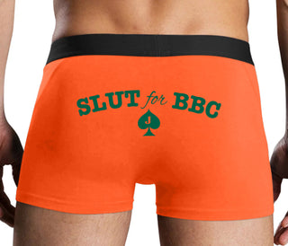 Slut For Big Black Cock - Jack Of Spades - Orange Boxer Brief