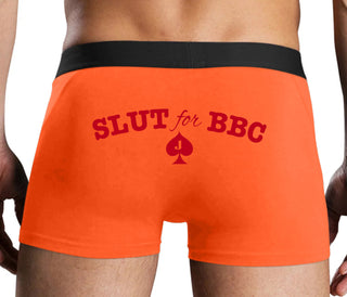 Slut For Big Black Cock - Jack Of Spades - Orange Boxer Brief
