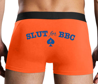 Slut For Big Black Cock - Jack Of Spades - Orange Boxer Brief