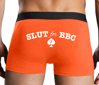Slut For Big Black Cock - Jack Of Spades - Orange Boxer Brief
