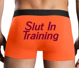 Slut In Training - Orange Boxer Brief