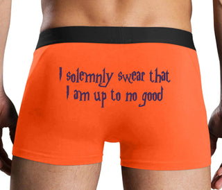 I Solemnly Swear I Am Up To No Good - Orange Boxer Brief
