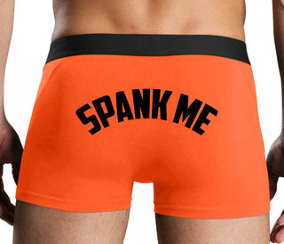 Spank Me - Bold Design - Orange Boxer Brief