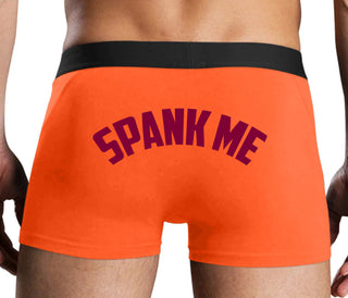 Spank Me - Bold Design - Orange Boxer Brief