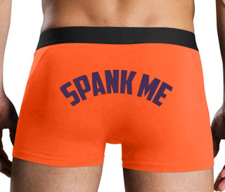 Spank Me - Bold Design - Orange Boxer Brief