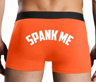 Spank Me - Bold Design - Orange Boxer Brief