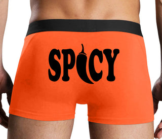 Spicy - Cute Pepper Logo - Orange Boxer Brief
