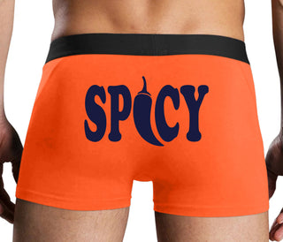 Spicy - Cute Pepper Logo - Orange Boxer Brief