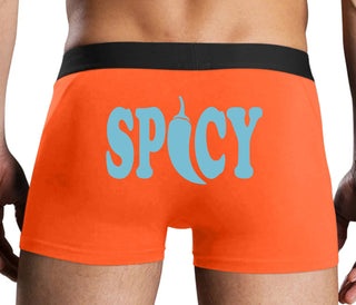 Spicy - Cute Pepper Logo - Orange Boxer Brief