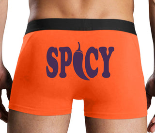 Spicy - Cute Pepper Logo - Orange Boxer Brief