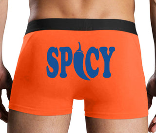 Spicy - Cute Pepper Logo - Orange Boxer Brief