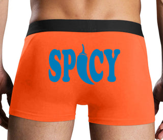 Spicy - Cute Pepper Logo - Orange Boxer Brief