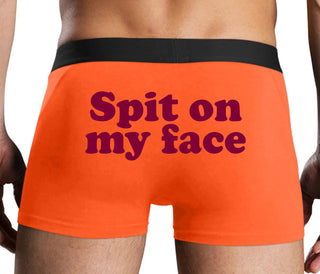 Spit On My Face - Orange Boxer Brief