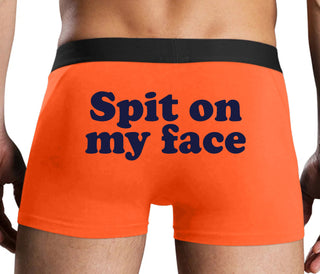 Spit On My Face - Orange Boxer Brief