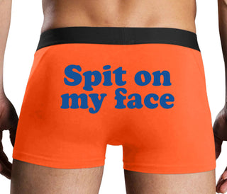 Spit On My Face - Orange Boxer Brief