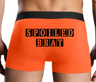 Spoiled Brat - Block Design - Orange Boxer Brief