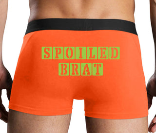Spoiled Brat - Block Design - Orange Boxer Brief