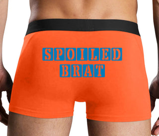 Spoiled Brat - Block Design - Orange Boxer Brief
