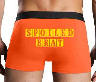 Spoiled Brat - Block Design - Orange Boxer Brief