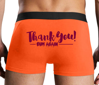 Thank You Cum Again - Orange Boxer Brief