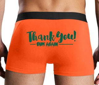 Thank You Cum Again - Orange Boxer Brief