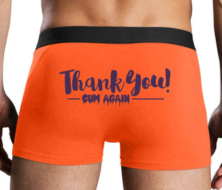 Thank You Cum Again - Orange Boxer Brief